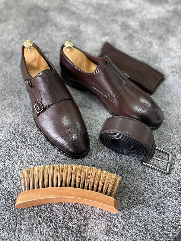 Bojo Brown Double Monk Straps-baagr.myshopify.com-shoes2-BOJONI