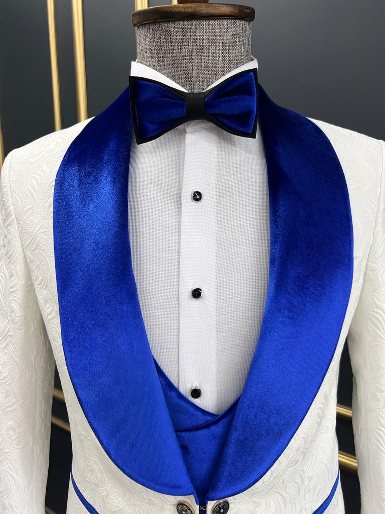 Rick Slim Fit Custom Design White Tuxedo