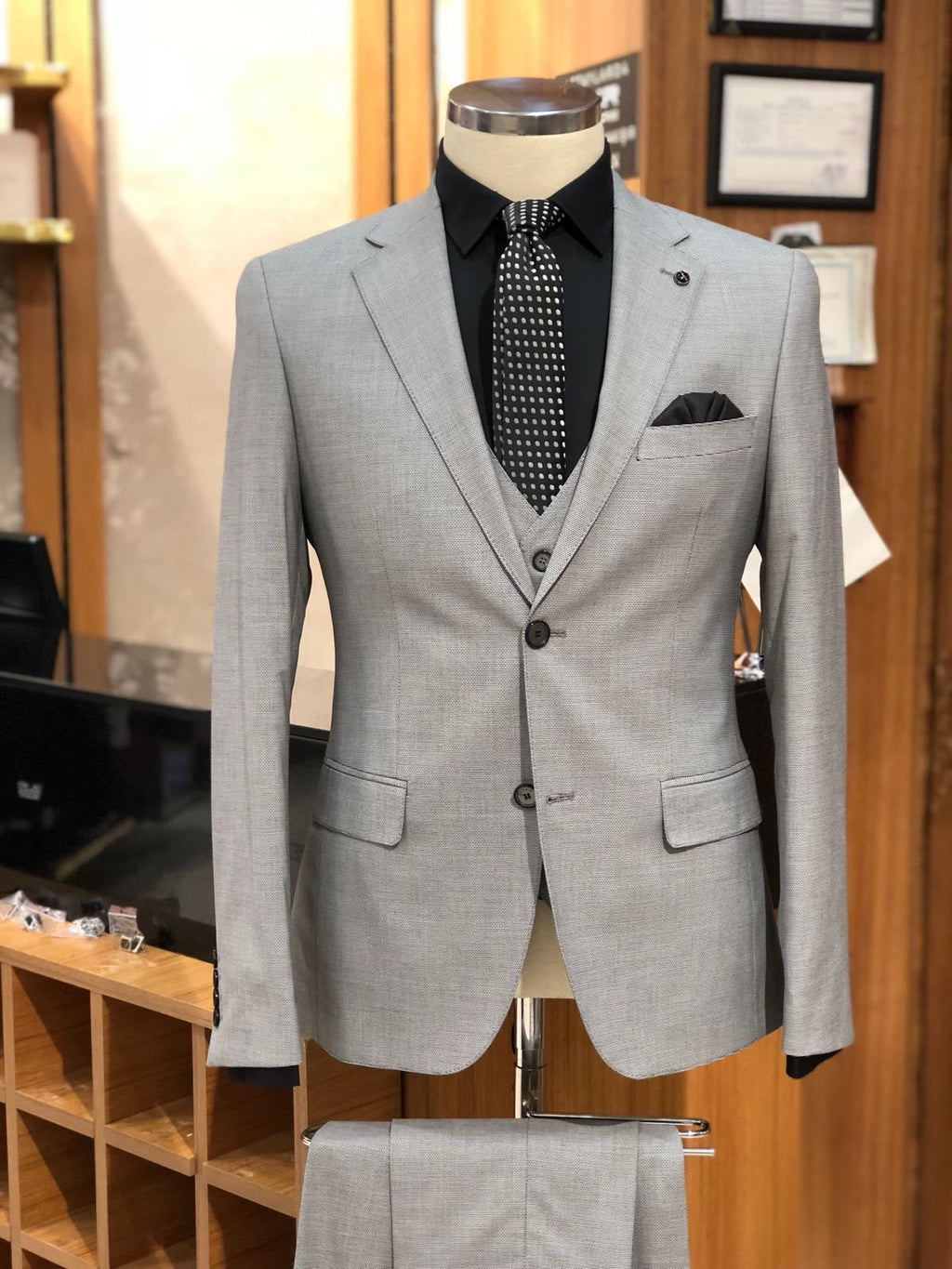 Crew Gray Slim Fit Suit-baagr.myshopify.com-suit-BOJONI