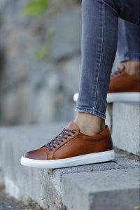 Luke Eva Sole Lace Detailed Brown Sneakers