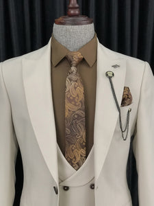 Bojoni Montreal Slim Fit Beige Suit