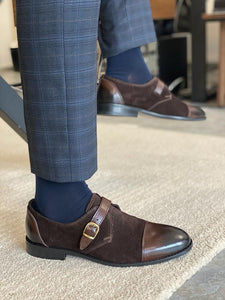 Bojoni Lorentti Brown Suede Buckle Shoes-baagr.myshopify.com-shoes2-BOJONI