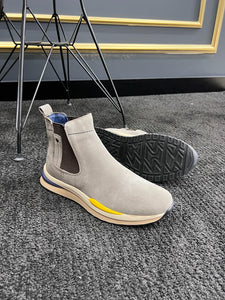 Bojoni Beige Suede Chelsea Boots