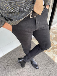 Frezo Black Slim Fit Cotton Pants-baagr.myshopify.com-Pants-BOJONI