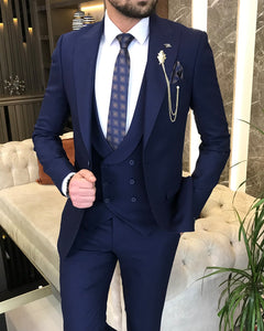 Bojoni Montreal Slim Fit Navy  Blue Suit