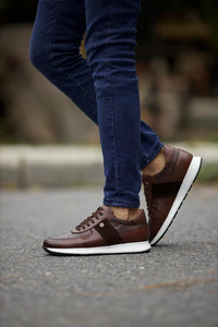 Bojoni Dover Brown Mid Top Sneakers