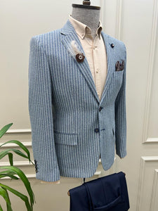 Giovanni Mannelli Slim Fit Dot Detailed Blazer