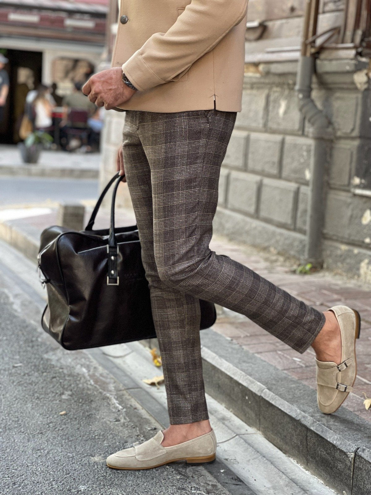 Bojo Slim fit Brown Pants-baagr.myshopify.com-Pants-BOJONI