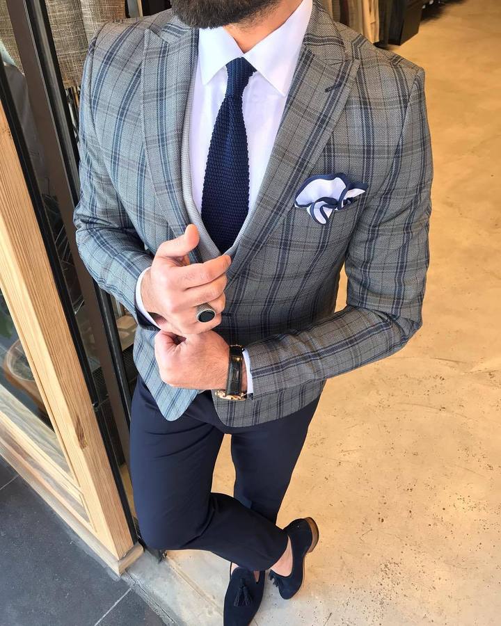 Daniel Gray Plaid Slim-Fit Suit-baagr.myshopify.com-3-BOJONI