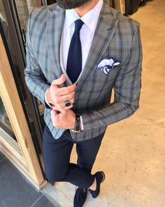 Daniel Gray Plaid Slim-Fit Suit-baagr.myshopify.com-3-BOJONI