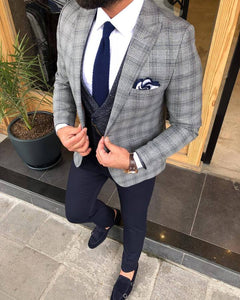 Daniel Gray Plaid Slim Fit Suit-baagr.myshopify.com-3-BOJONI