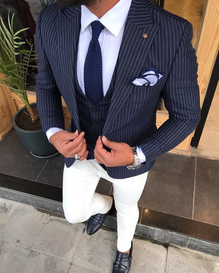Giorgio Navy Striped Slim Fit Suit-baagr.myshopify.com-3-BOJONI