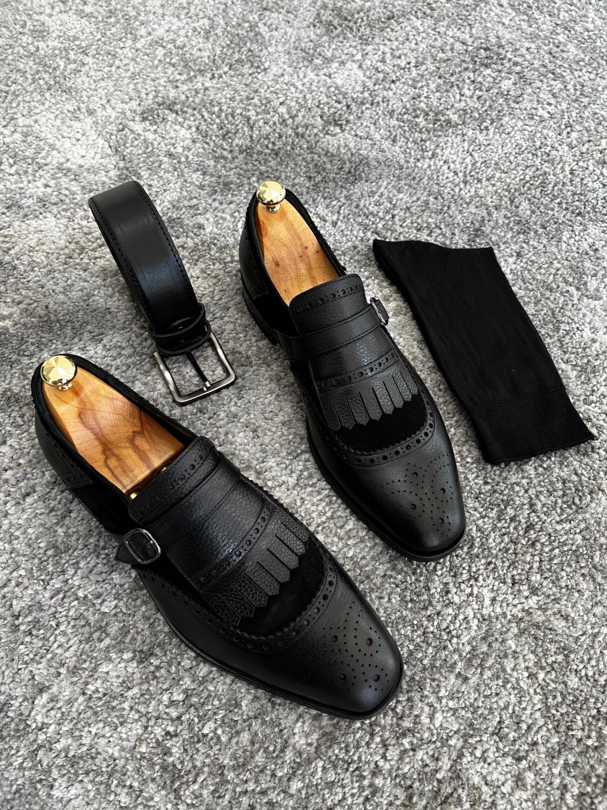 Bojoni Amato Neolite Sole Classic Black Tasseled Loafer