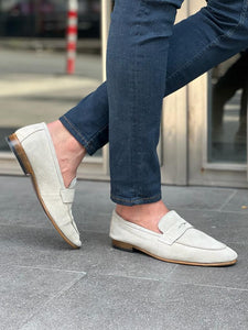 Giovanni Mannelli Neolite Suede Sole Beige Casual Loafer