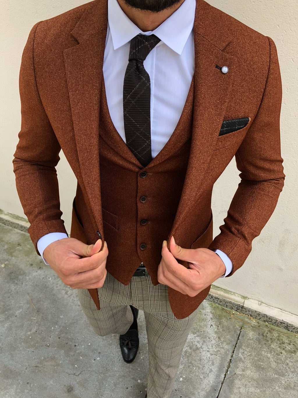 Slim-Fit Suit Vest Camel-baagr.myshopify.com-suit-BOJONI