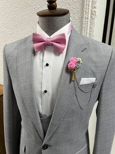 Louis Slim Fit High Quality Grey Business Suit