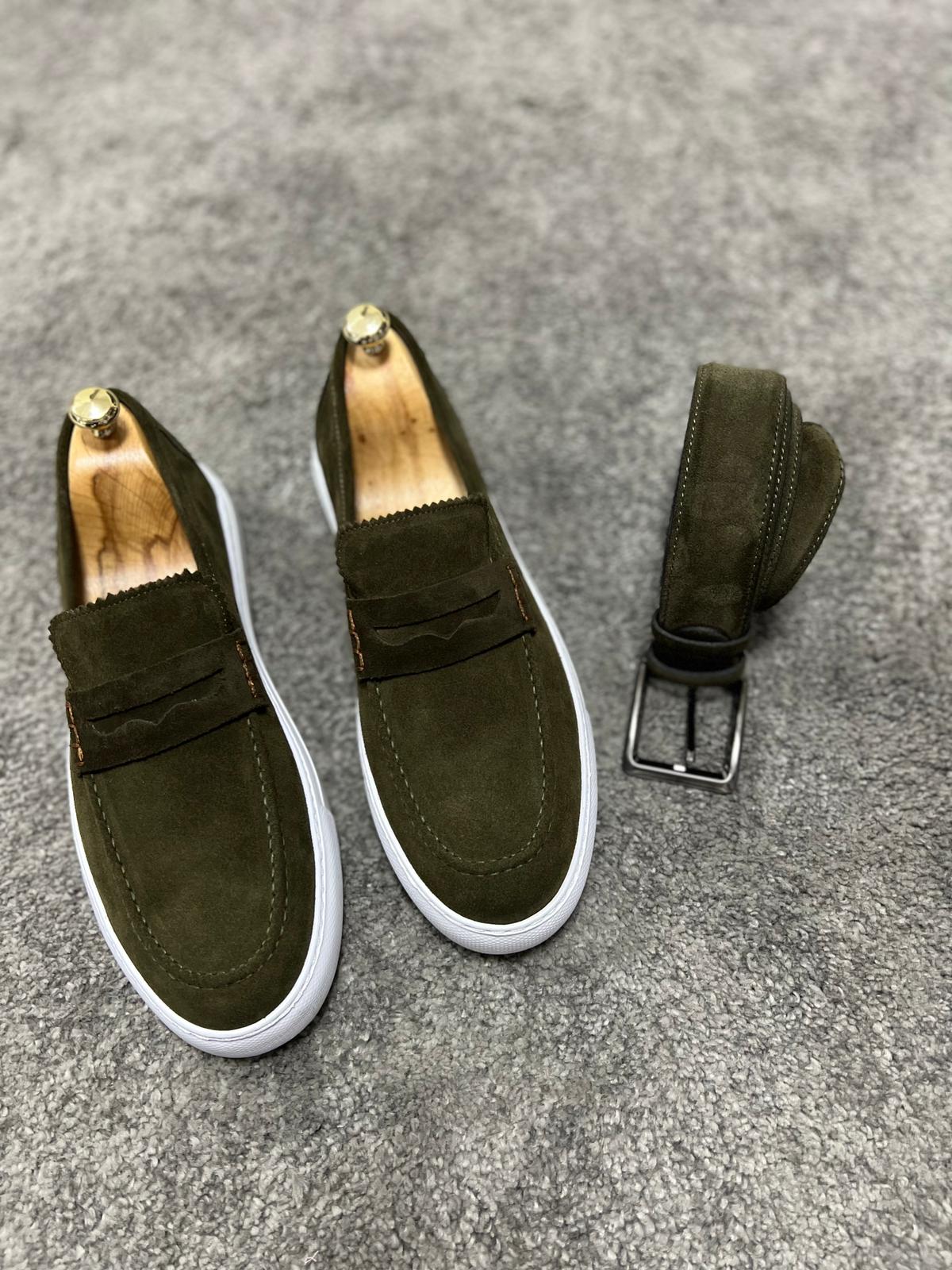 Bojoni Uluwatu Khaki Men's Loafer