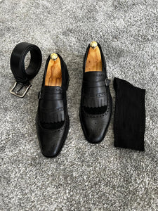 Bojoni Amato Neolite Sole Classic Black Tasseled Loafer