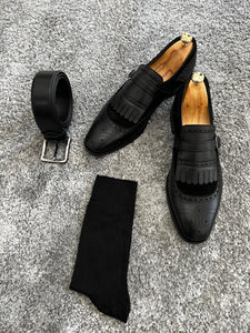 Bojoni Amato Neolite Sole Classic Black Tasseled Loafer