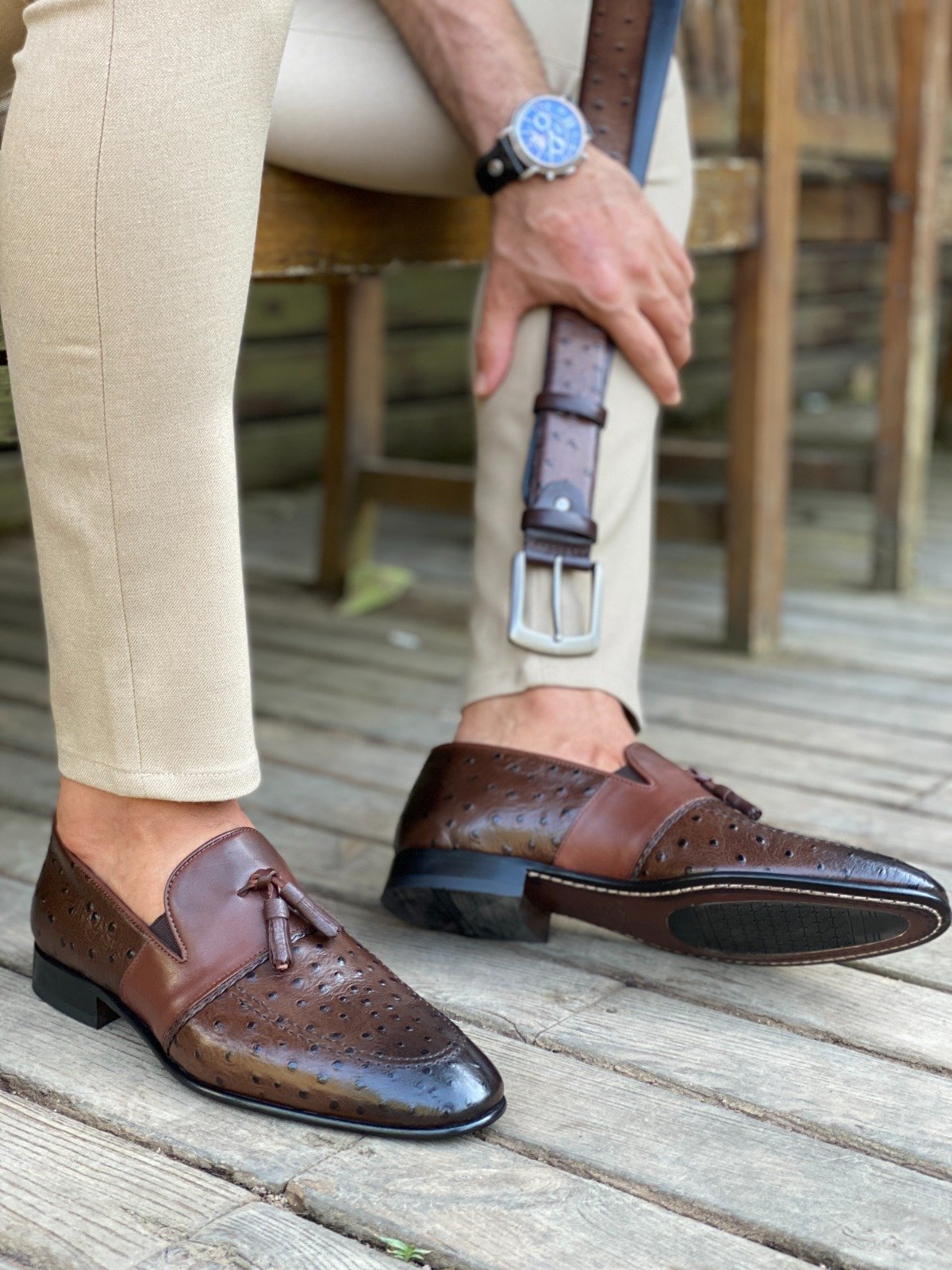 Bojo Brown Leather Tasseled Shoes-baagr.myshopify.com-shoes2-BOJONI