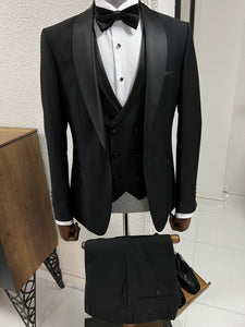 Louis Slim Fit High Quality Black Party Tuxedo