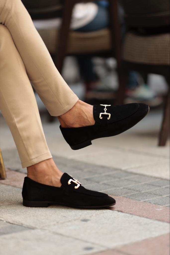 Ace Neolite Suede Black Loafer