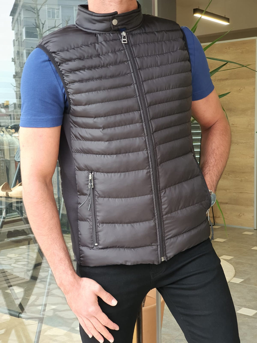 Maroni Black Slim Fit Puffer Jacket-baagr.myshopify.com-Jacket-BOJONI