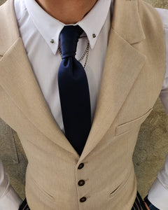 Bellingham Beige Slim Fit Vest-baagr.myshopify.com-suit-BOJONI