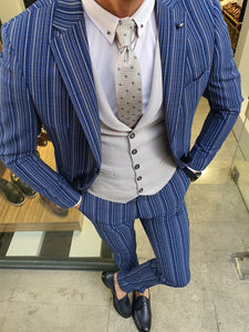 Forenza Sax Slim Fit Pinstripe Suit-baagr.myshopify.com-suit-BOJONI