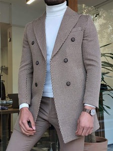 Paruri Camel Slim Fit Wool Long Coat-baagr.myshopify.com-Jacket-brabion