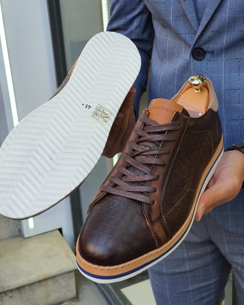 Rosario Brown Lace Up Sneakers-baagr.myshopify.com-shoes2-BOJONI