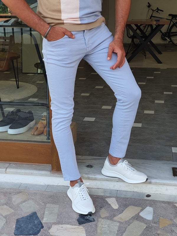 Forenzax Light Blue Slim Fit Jeans-baagr.myshopify.com-Pants-BOJONI