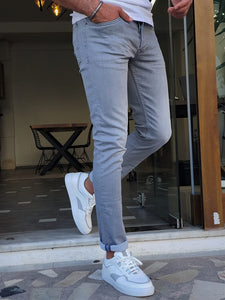 Forenzax Gray Slim Fit Jeans-baagr.myshopify.com-Pants-BOJONI