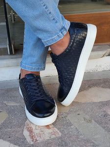 Moneta Navy Blue Low-Top Sneakers-baagr.myshopify.com-shoes2-brabion