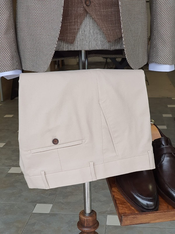 Antinori Beige Slim Fit Notch Lapel Suit-baagr.myshopify.com-suit-BOJONI