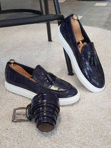 Monteri Navy Blue Tassel Loafers-baagr.myshopify.com-shoes2-brabion