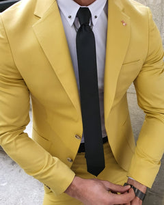 Bojo Ogden Yellow Slim Fit Suit-baagr.myshopify.com-suit-BOJONI