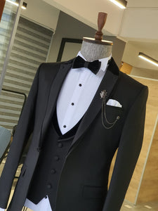 Lori Black Slim Fit Notch Lapel Tuxedo-baagr.myshopify.com-suit-BOJONI