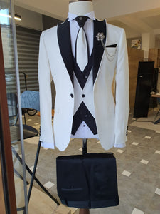 Lori White Slim Fit Peak Lapel Wedding Suit-baagr.myshopify.com-suit-BOJONI