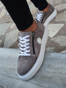 Salerno Gray Mid-Top Zipper Sneakers-baagr.myshopify.com-shoes2-brabion