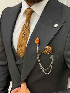 Verona Dark Gray Slim Fit Peak Lapel Suit-baagr.myshopify.com-1-BOJONI