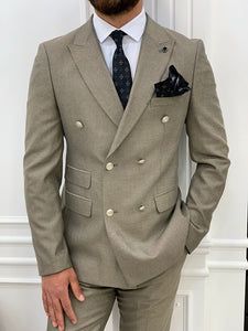 Palermo Beige Slim Fit Double Breasted Suit-baagr.myshopify.com-1-BOJONI