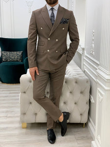 Palermo Brown Slim Fit Double Breasted Suit-baagr.myshopify.com-1-BOJONI