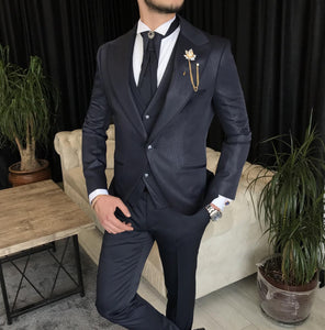 Bojoni Cagliari Navy Slim-Fit Tuxedo 3-Piece