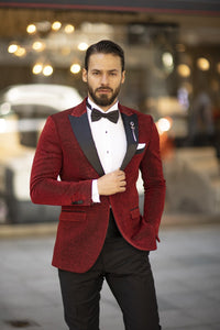 Bojoni Cagliari Red Slim-Fit Tuxedo 2-Piece