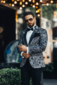 Bojoni Cagliari Black Slim-Fit Tuxedo 2-Piece