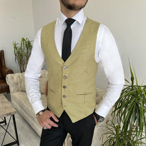 Bojoni Cagliari Grey Plaid Slim-Fit Suit 3-Piece