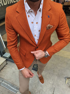 Bando Ogden Cinnamon  Slim Fit Blazer-baagr.myshopify.com-blazers-BOJONI