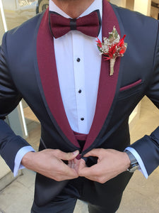 Grassano Black Slim Fit Shawl Lapel Tuxedo-baagr.myshopify.com-suit-BOJONI