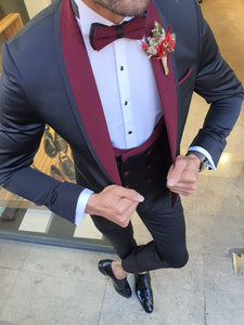 Grassano Black Slim Fit Shawl Lapel Tuxedo-baagr.myshopify.com-suit-BOJONI